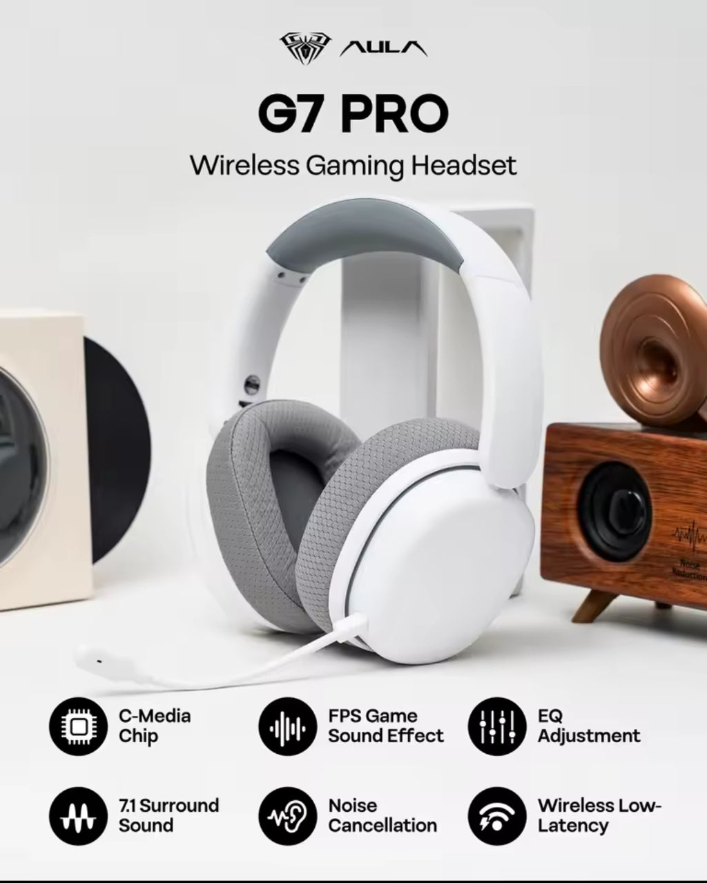 AULA G7 Pro Wireless Gaming Headset