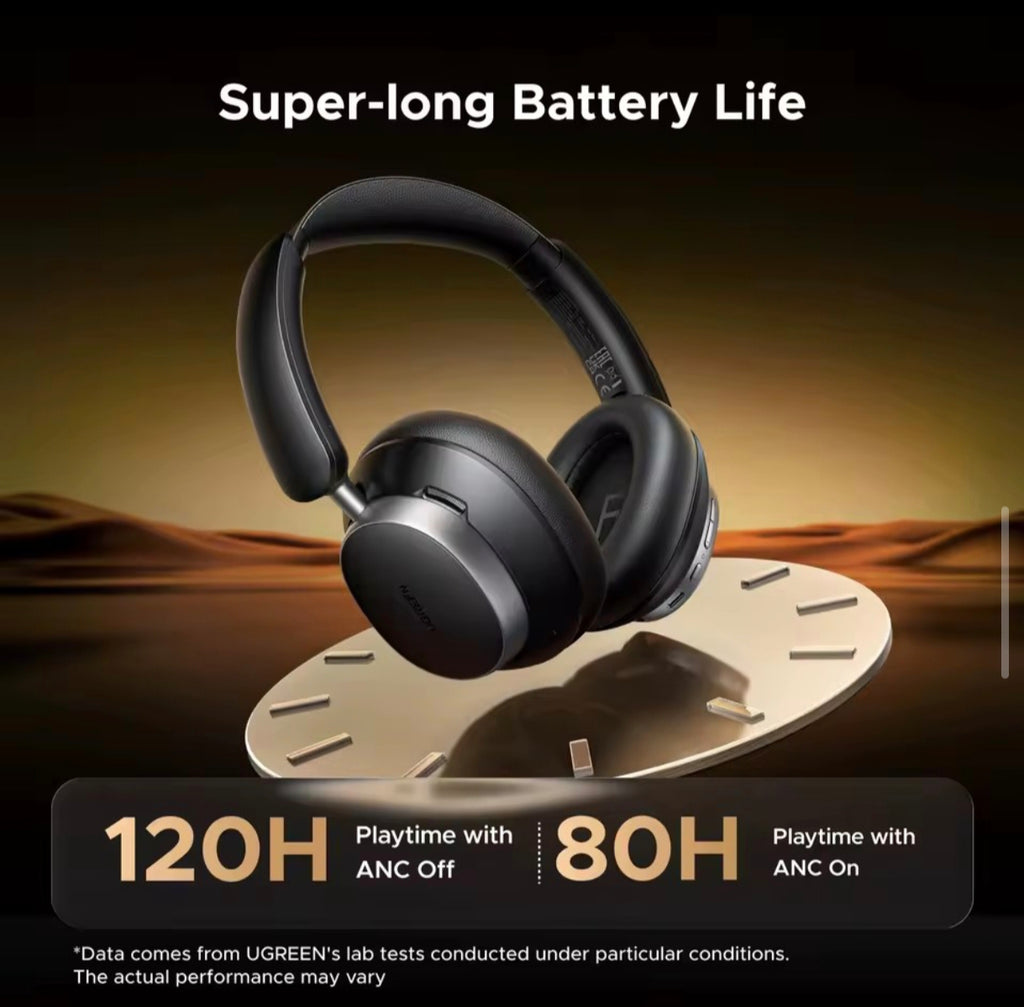 UGREEN Studio Pro 48dB ANC Wireless
Headphones Over Ear Bluetooth Earphones Active Noise
Cancellation Hi-Res LDAC 120h Playtime