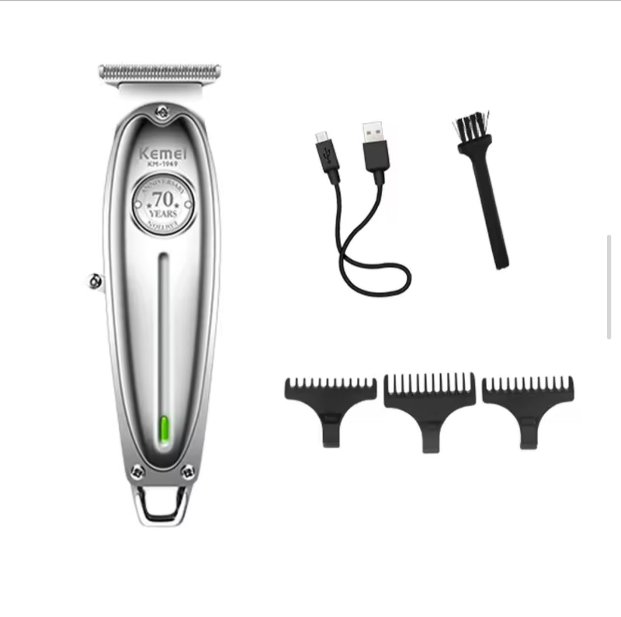Kemei 1949 All-Metal Hair Trimmer Professional Clipper
For Barber Rechargeable Men Electric Beard Shaver Hair
Cutting Machine