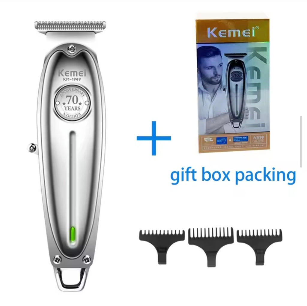 Kemei 1949 All-Metal Hair Trimmer Professional Clipper
For Barber Rechargeable Men Electric Beard Shaver Hair
Cutting Machine