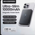 MOVESPEED S10 Slim Magnetic Power Bank 10000mAh PD20W Portable Charger Wireless External Battery for iPhone 16 Samsung Powerbank