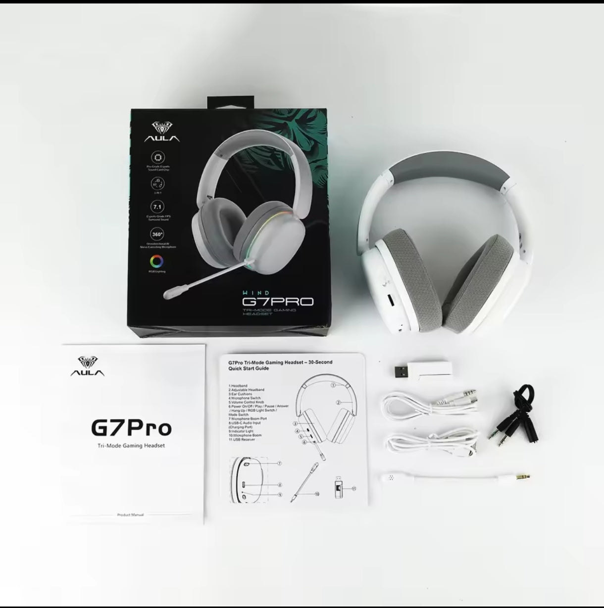 AULA G7 Pro Wireless Gaming Headset