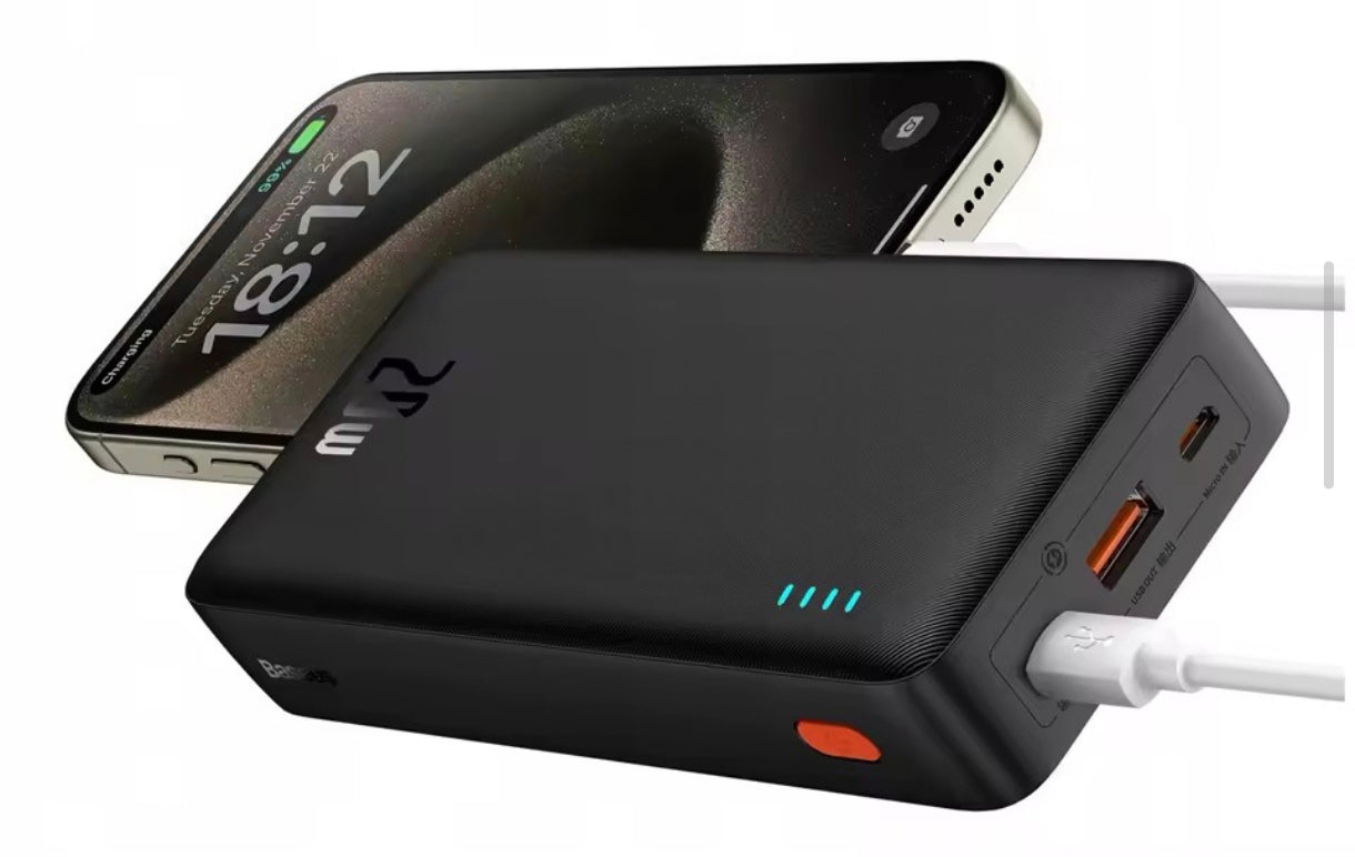 BASEUS POWER BANK WITH FAST CHARGING 20000MAH 20W 10000MAH USB-C USB-A WITH CABLE