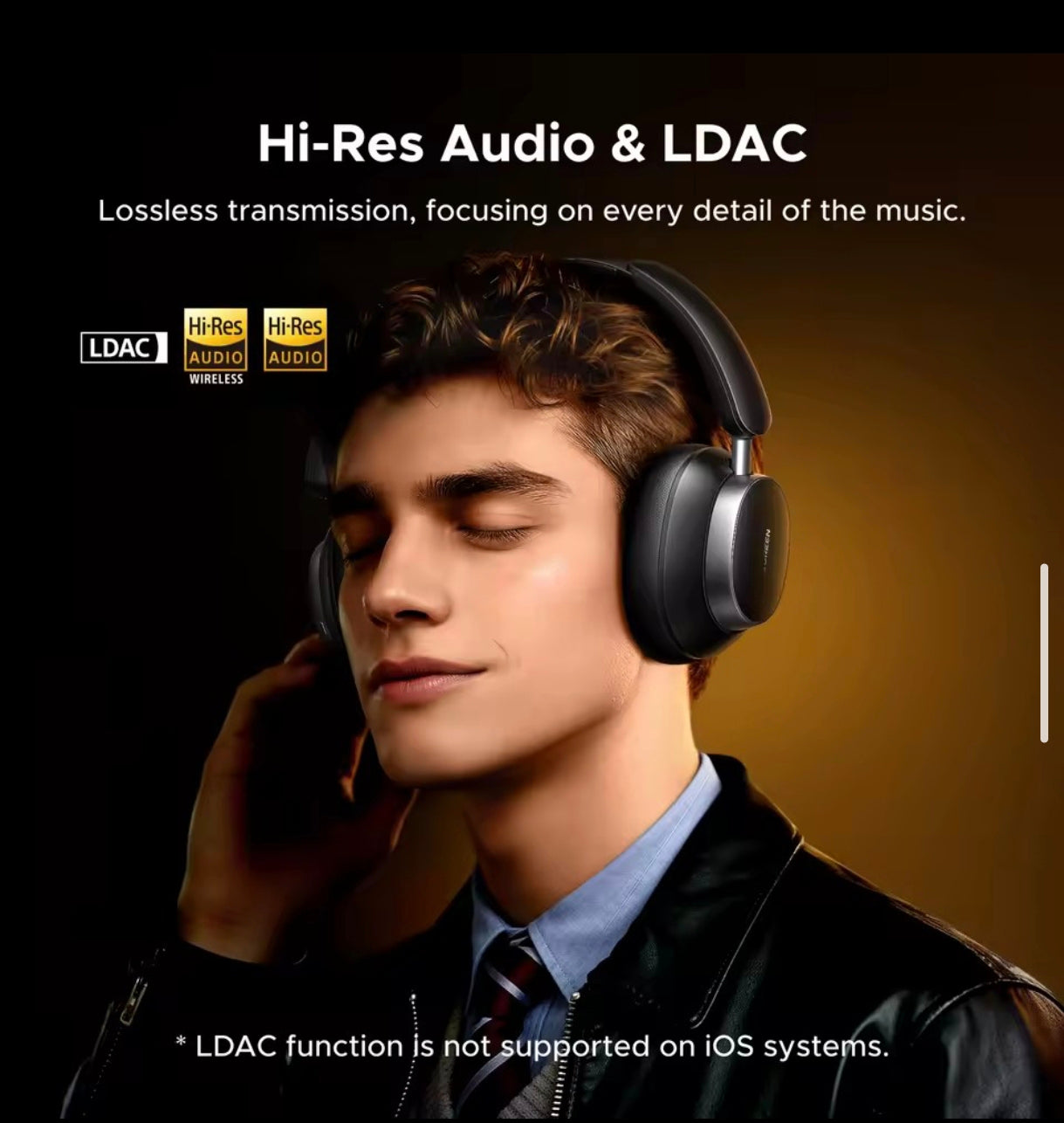 UGREEN Studio Pro 48dB ANC Wireless
Headphones Over Ear Bluetooth Earphones Active Noise
Cancellation Hi-Res LDAC 120h Playtime