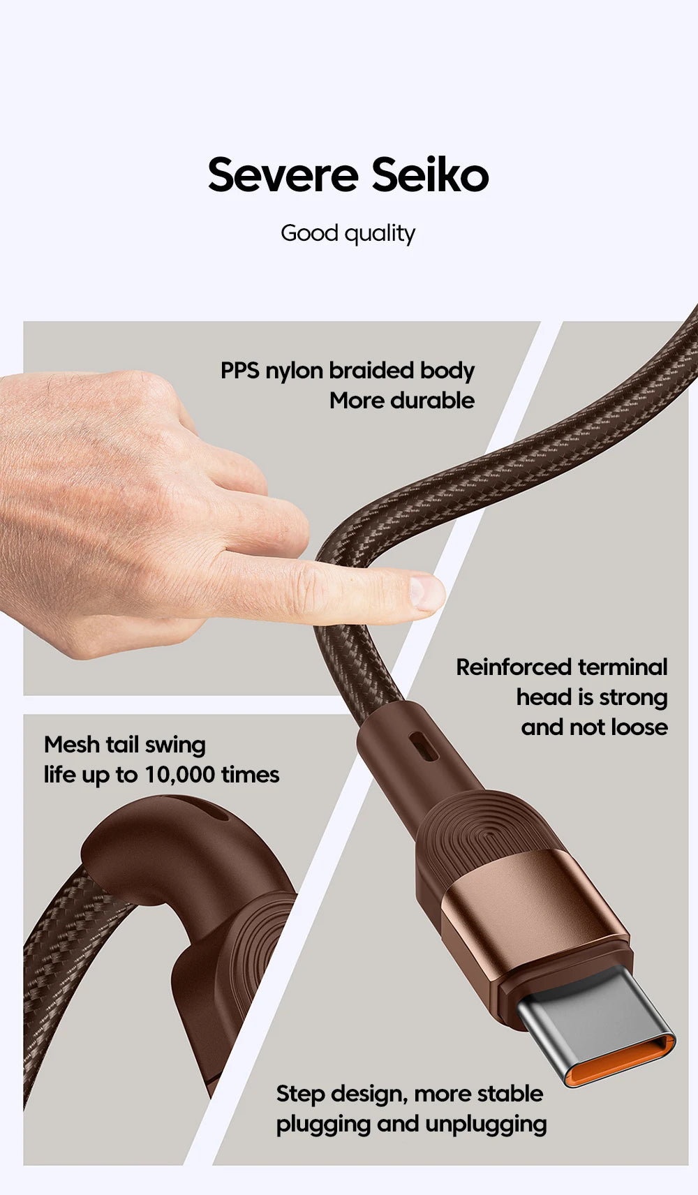 NNBILI NEW 100W USB to Type C Fast Charging Cable for iPhone 15 16 Series Huawei Honor OPPO Samsung Cellphone Nylon Data Cable