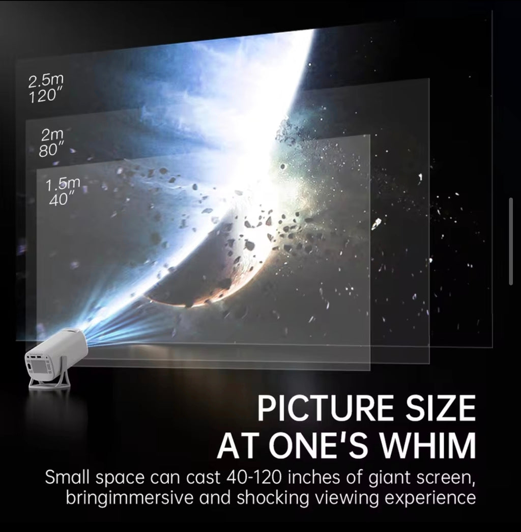 HONGTOP S40 Android 11 Mini Projector Support 4K 1080P 2.4G/5GWIFI BT5.0 Projector 1280*72OP Home Cinema Portable Projector