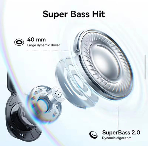 Baseus Bass BH1 NC Lite ANC Wireless Headphones – 95% Noise Cancelling | Bluetooth 6.0 | 80H Playtime